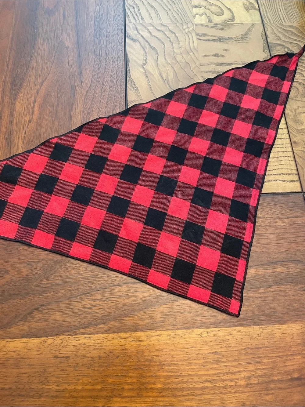 Plaid Holiday Dog Bandana Scarf - Red and Black C31